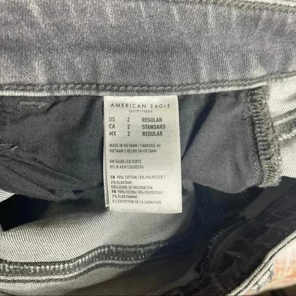 American Eagle Super High Rise Jeggings Jeans Skinny in Gray Size 2 Jeans - Picture 5 of 11
